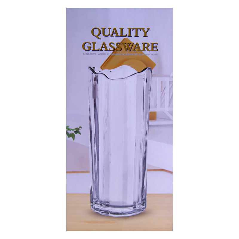 Դեկորատիվ ծաղկաման AG243-1-33 յանտար ապակի 12x30սմ 2