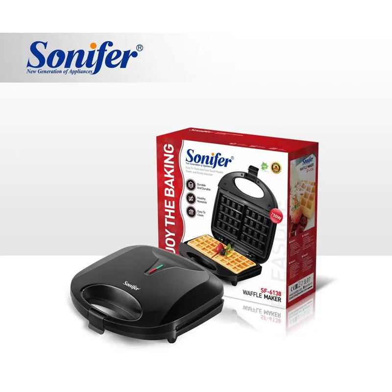 Վաֆլի / սենդվիչ պատրաստող սարք Sonifer SF-6138 քառակուսի 2 տեղանոց 3