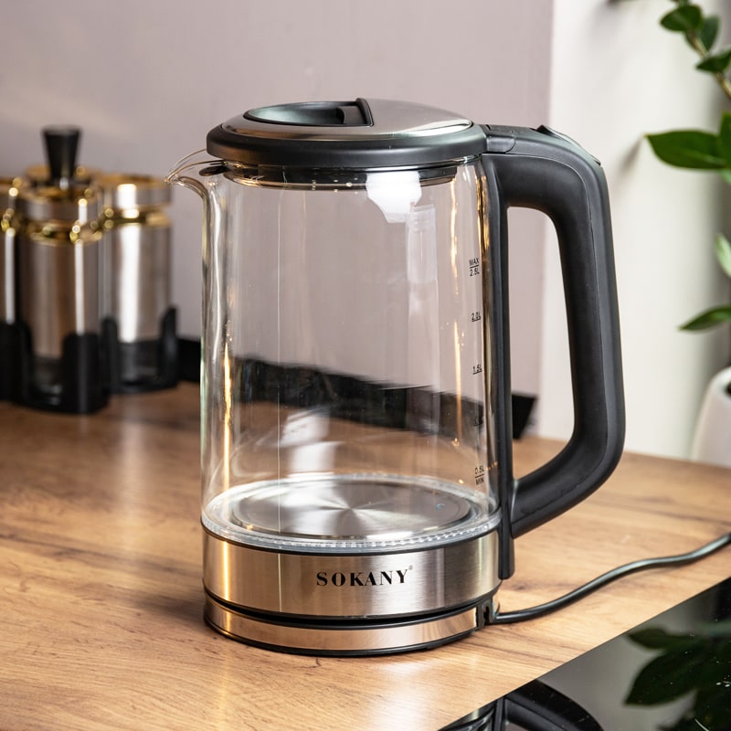 Էլեկտրական թեյնիկ Sokany SK-09013 ապակի 2․5լ 3