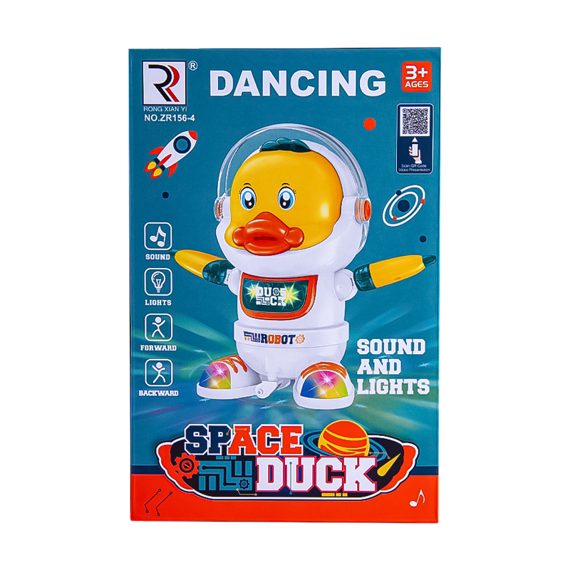 Երաժշտական խաղալիք ռոբոտ բադիկ Space Duck ZR156-4 լույսով/երաժշտությունով 3+ 2