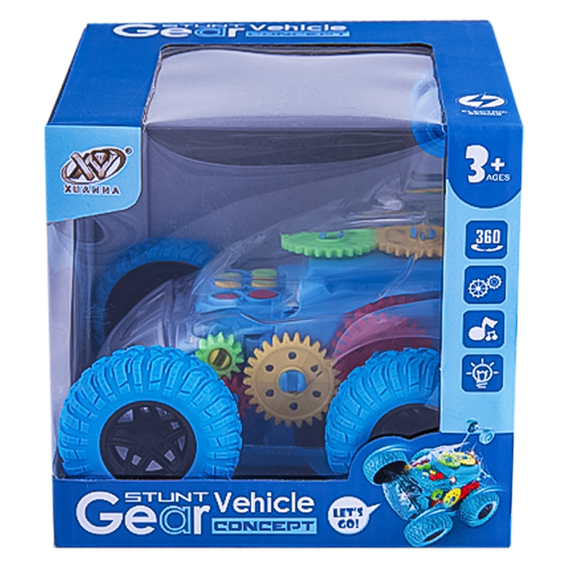 Խաղալիք ավտոմեքենա Gear Vehicle D168-10 լույսով/երաժշտությունով/պտտվում է 360° 3+
