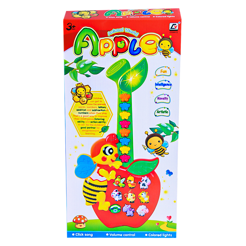 Խաղալիք կիթառ խնձոր մեղուն վրան CY-6061C լույսով/ձայնով 3+ 2