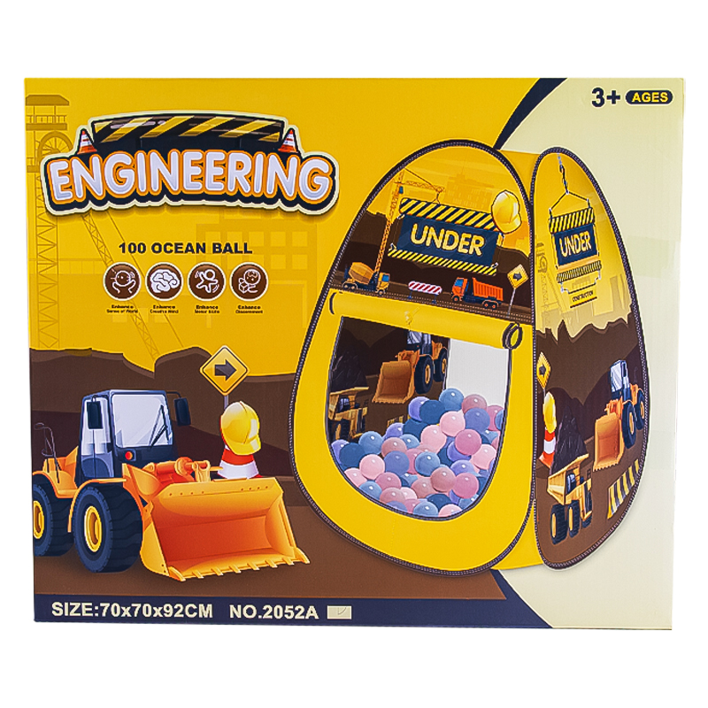 Խաղ վրան-տնակ Engineering 2052A 100 գնդակով 70x70x92սմ 3+