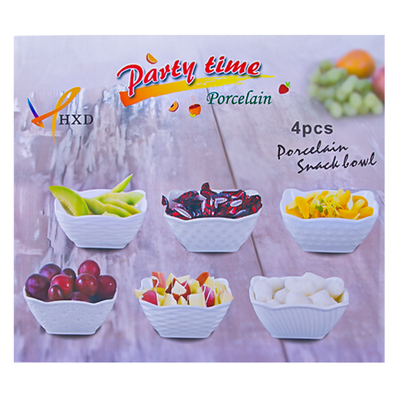 Աղցանամանների հավաքածու PTime AG241-8-151 սպիտակ 9․5սմ 4 հատ 2