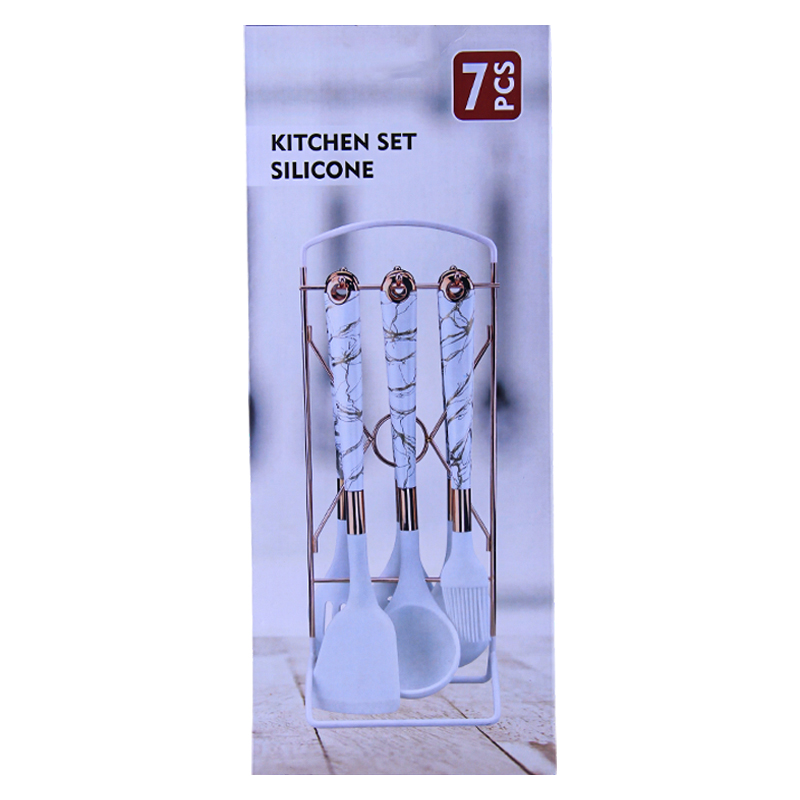 Խառնիչների հավաքածու AG241-15-8 սպիտակ սիլիկոն/փայտ 7 կտոր 3