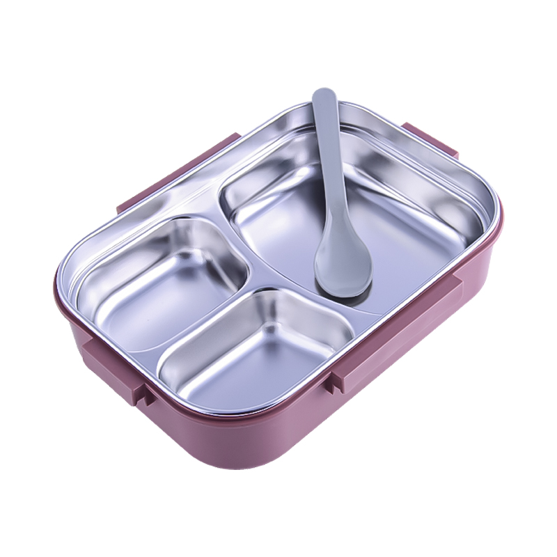 Լանչի աման գդալով AG241-39-37 մետաղական պլաստմասսե կափարիչով 3 տեղանոց 2