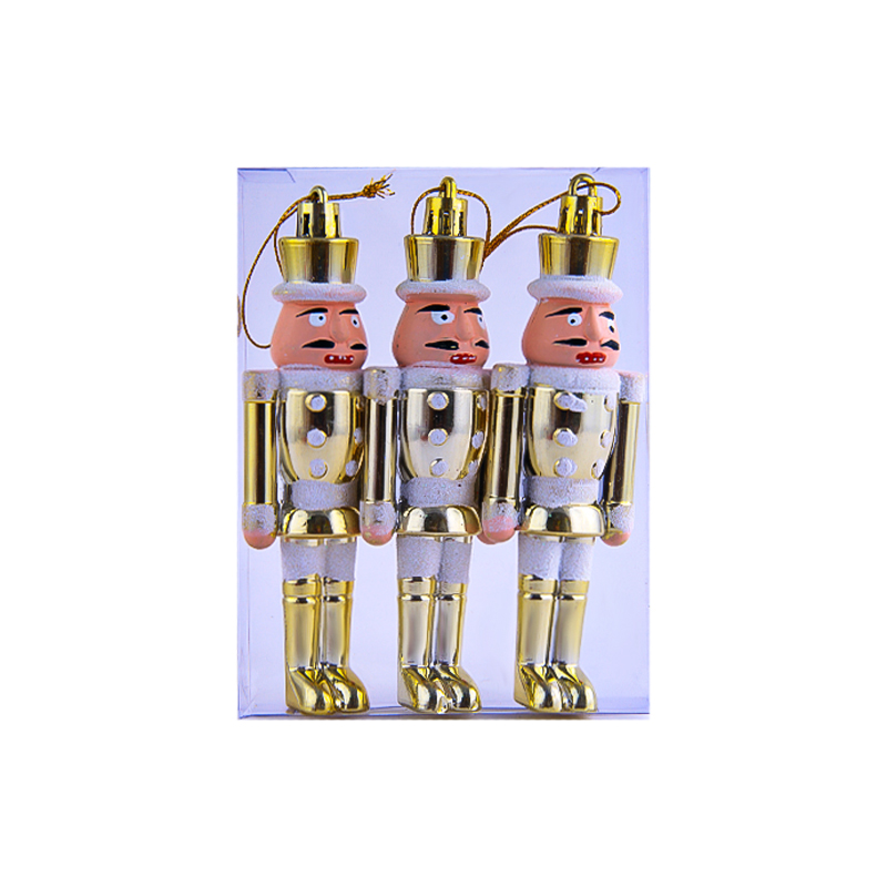 Տոնածառի խաղալիքների հավաքածու՝ զինվոր-շելկունչիկի տեսքով AG241-41-9 3 հատ