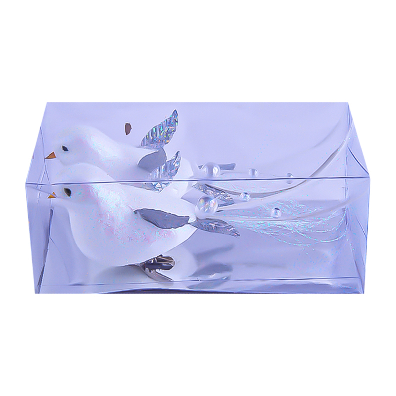 Ամանորյա դեկորատիվ զարդարանք աղավնիներ AG241-41-17 2 հատ