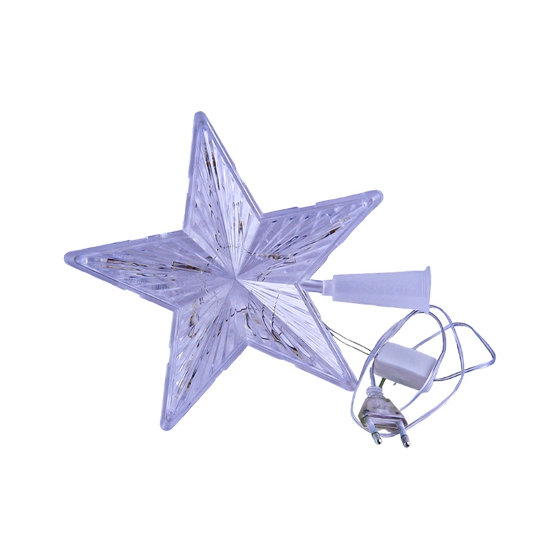 Տոնածառի խաղալիք գագաթի աստղ գունավոր լույսով AG241-43-8 փոքր