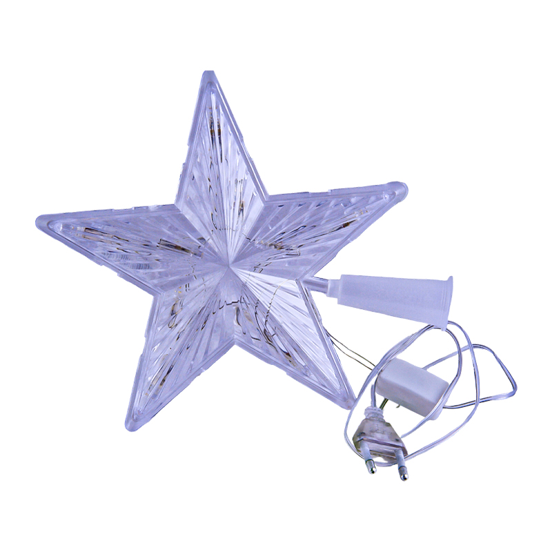 Տոնածառի խաղալիք գագաթի աստղ սպիտակ լույսով AG241-43-9 մեծ