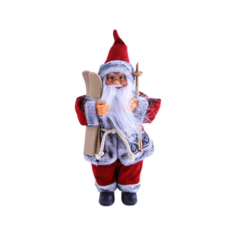 Ամանորյա զարդարանք Ձմեռ պապ դահուկներով AG241-46-1 30սմ