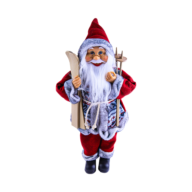 Ամանորյա զարդարանք Ձմեռ պապ դահուկներով AG241-46-1 45սմ