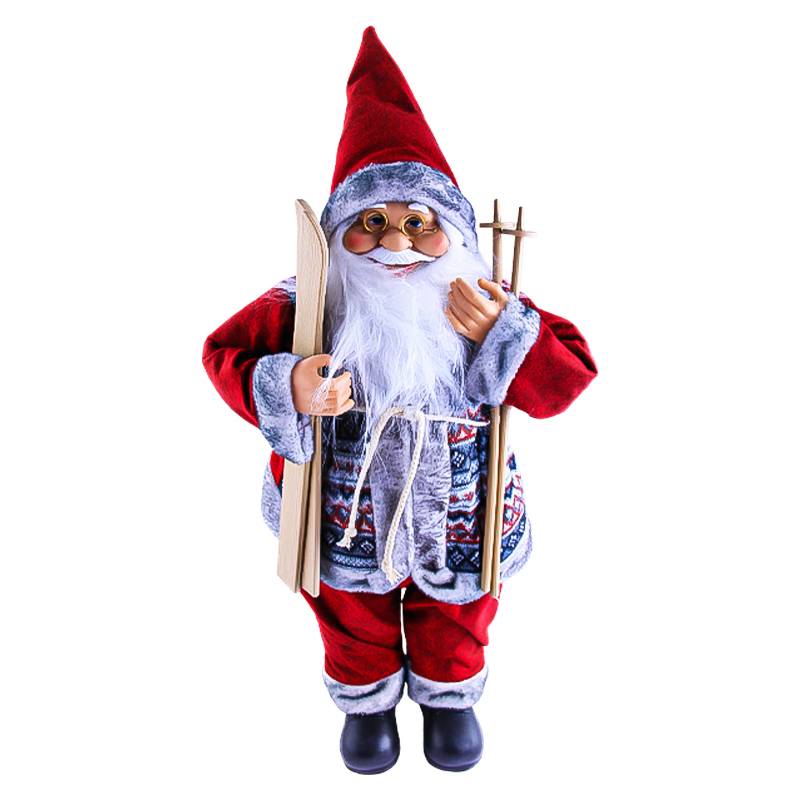 Ամանորյա զարդարանք Ձմեռ պապ դահուկներով AG241-46-1 60սմ