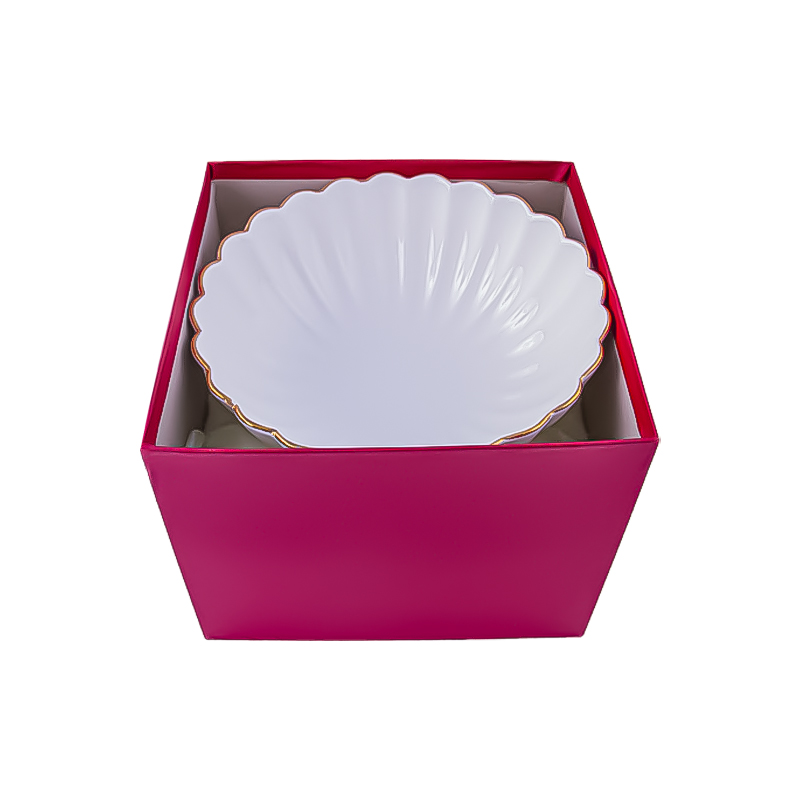 Մրգաման AG242-1-3 սպիտակ կերամիկա ոսկեգույն եզրագծով 22սմ 2