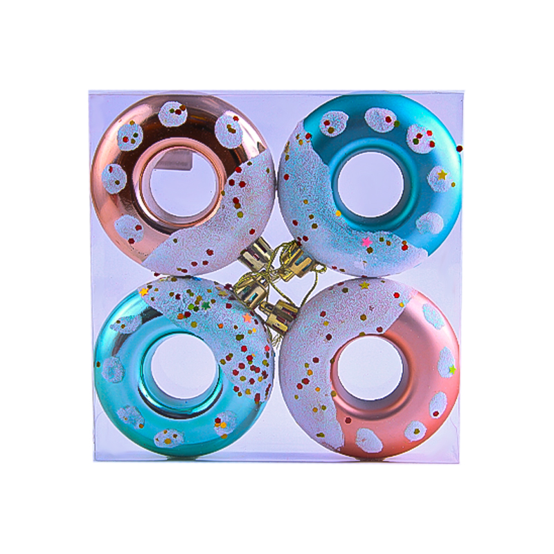 Տոնածառի խաղալիքների հավաքածու բլիթների տեսքով AG242-47-4 4 հատ