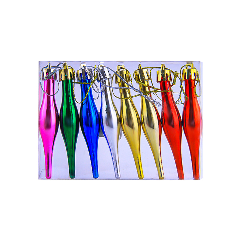 Տոնածառի խաղալիքների հավաքածու՝ սառցալեզվակների տեսքով AG242-47-7 9սմ 8 հատ