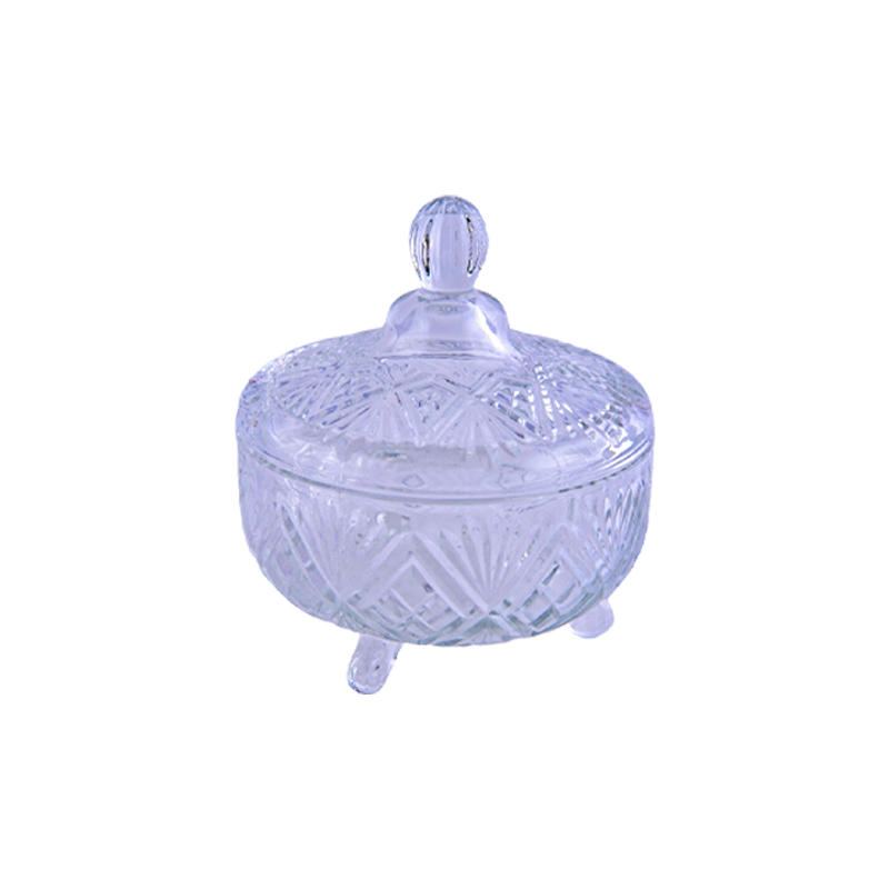 Շաքարաման կափարիչով AG243-22-26 կլոր միատոն ապակի 2 հատ 10սմ 2