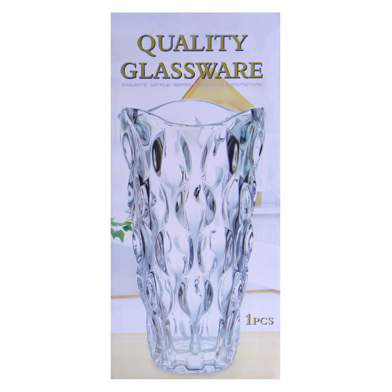 Դեկորատիվ ծաղկաման AG243-1-21 յանտար ապակի 15x30սմ 2