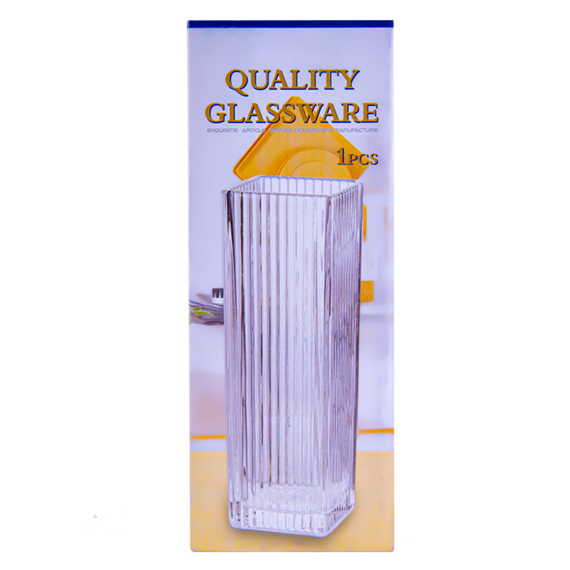 Դեկորատիվ ծաղկաման AG243-1-66 քամելիոն միատոն ապակի 10x25սմ 2