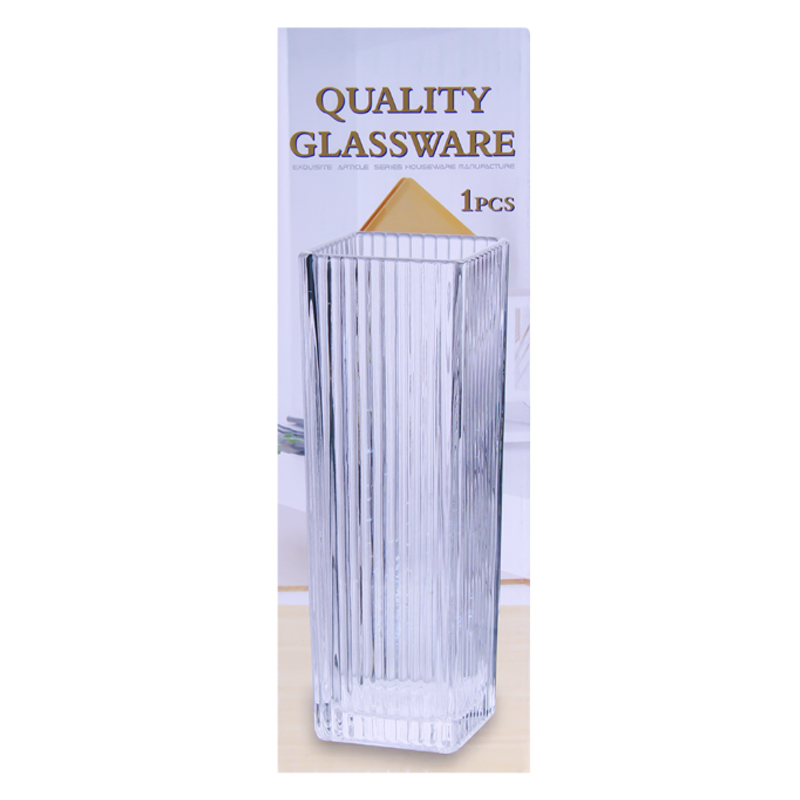 Դեկորատիվ ծաղկաման AG243-1-69 ուղղանկյուն քամելիոն միատոն ապակի 10x30սմ 2