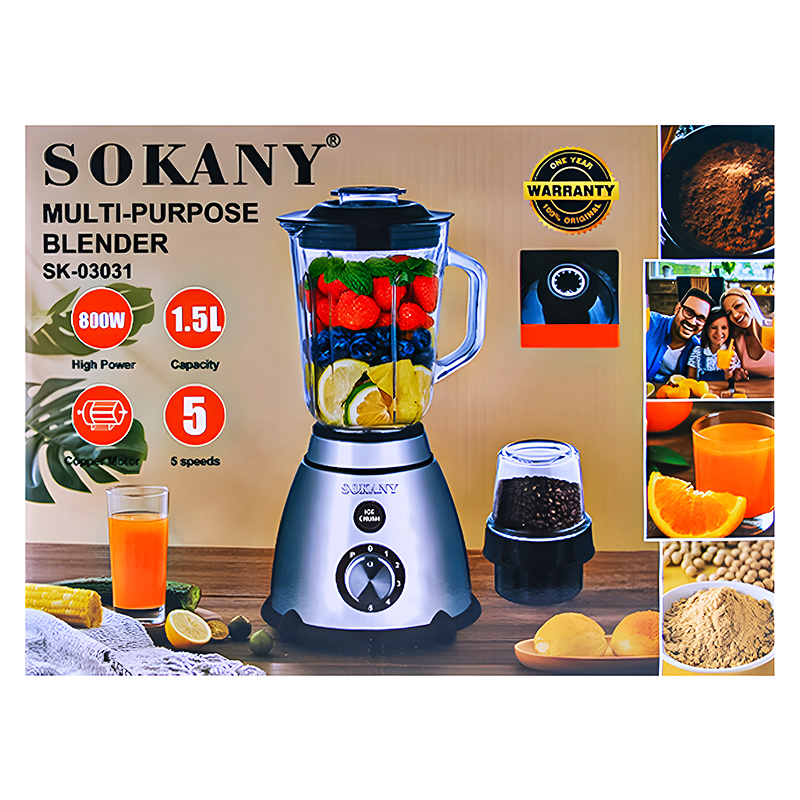 Բլենդեր Sokany SK-03031 800W 1500մլ AG253-10-23