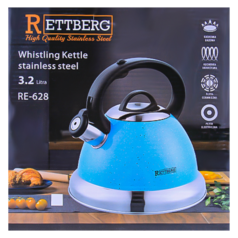 Թեյնիկ սուլիչով Rettberg RE-628 AG242-8-3 կանաչ չժանգոտվող պողպատ 3.2լ 2