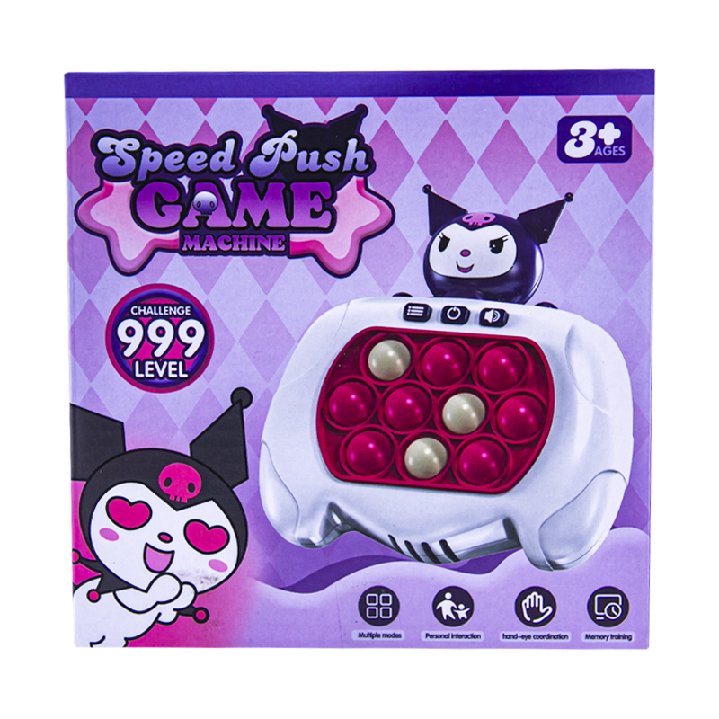 Էլեկտրոնային հակասթրեսային խաղալիք Kuromi ոճի Speed Push 323-7F լույսով/ձայնով 3+ 2