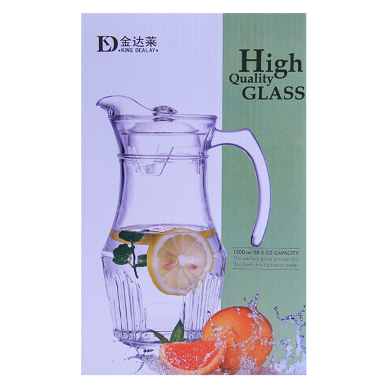 Գրաֆին King Dealay AG251-8-11 թափանցիկ ապակի կափարիչով 1․5լ 2