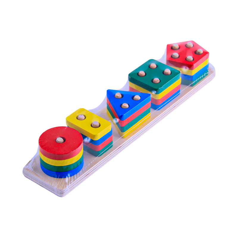 Զարգացնող խաղ փայտե երկրաչափական մարմինների տեսակավորիչ AG251-29-10 1+