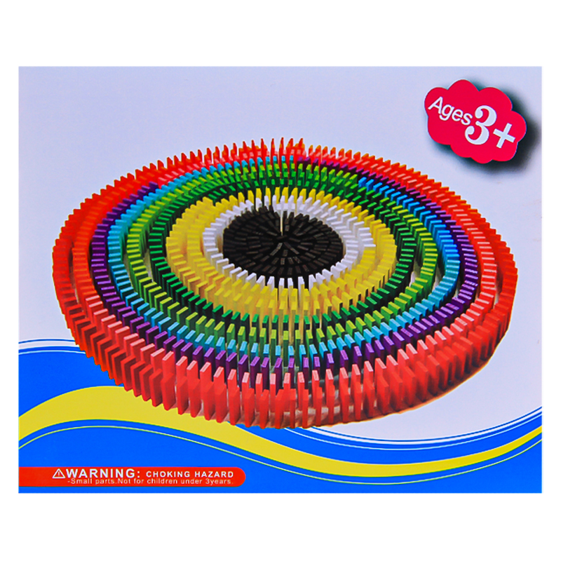 Ժամանցային սեղանի խաղ բազմագույն դոմինոյի հավաքածու AG251-29-11 փայտ 120 կտոր 3+