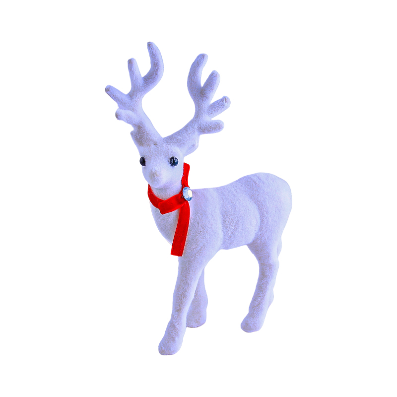 Ամանորյա դեկորատիվ զարդարանք սպիտակ եղնիկ AG25C-1-18