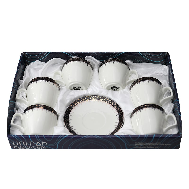 Սուրճի բաժակ Lotus G1723B2 կերամիկա 100մլ 6 հատ 2