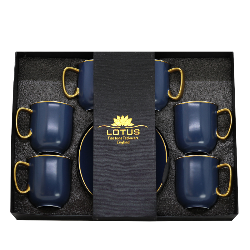 Սուրճի Բաժակ Lotus M11H-C915B 110մլ կապույտ անփայլ 6 հատ 2