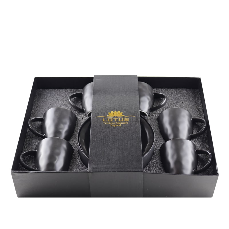 Սուրճի բաժակ Lotus M02-C805 կերամիկա սև անփայլ 100մլ 6 հատ 2