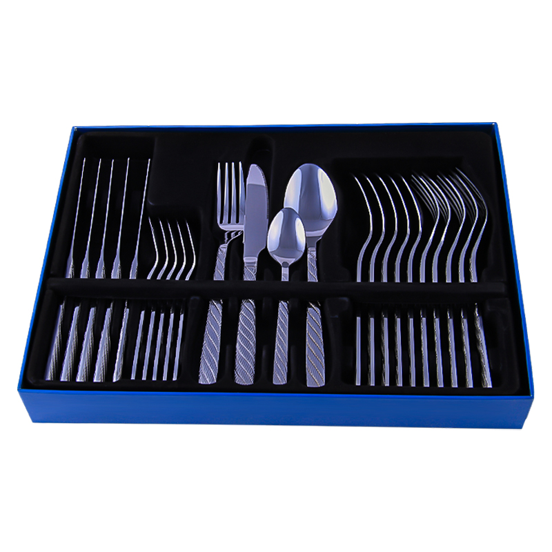 Դանակ-պատառաքաղ-գդալի հավաքածու Lotus 1453 արծաթագույն չժանգոտվող պողպատ 6+6+6+6 հատ