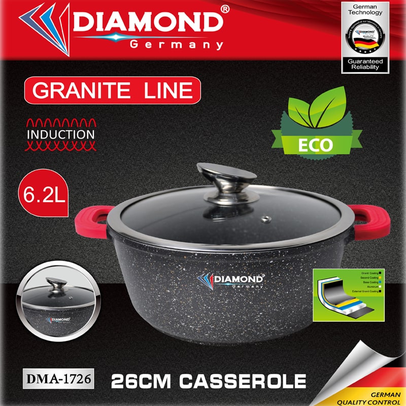 Կաթսա Diamond DMA-1726 Ալյումին / Գրանիտ 26սմ 6.2լ Շագանակագույն 4