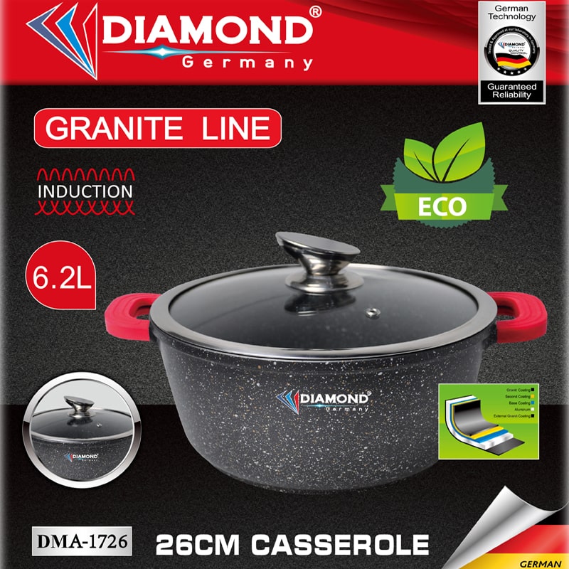 Կաթսա Diamond DMA-1726 Ալյումին / Գրանիտ 26սմ 6.2լ Կարմիր 4