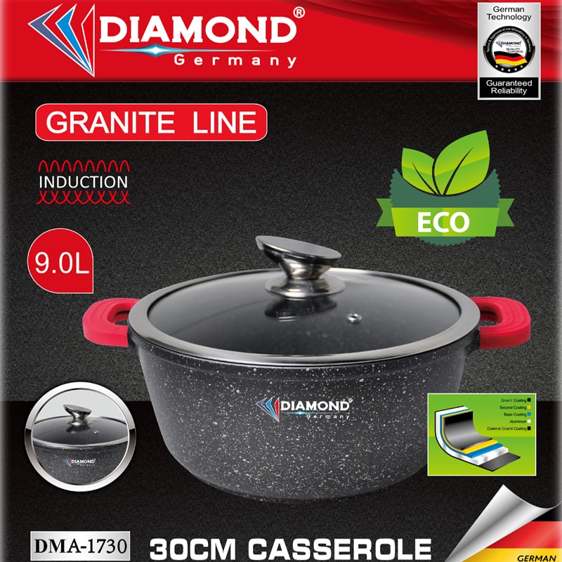 Կաթսա Diamond DMA-1730 Ալյումին / Գրանիտ 30սմ 9.0լ Կարմիր 6