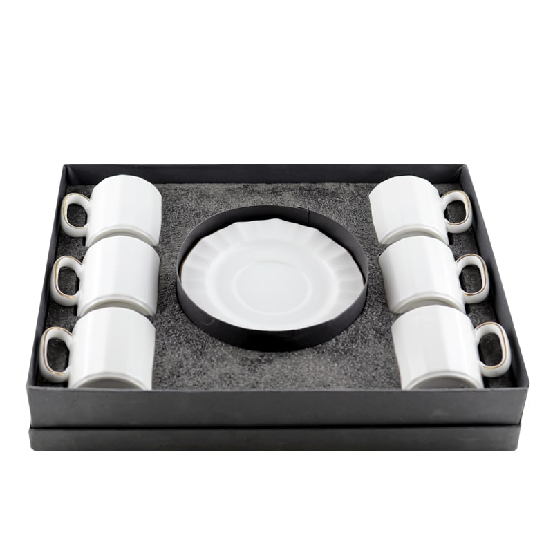 Սուրճի բաժակ Happy Time 01297 կերամիկա սպիտակ 6 հատ 2