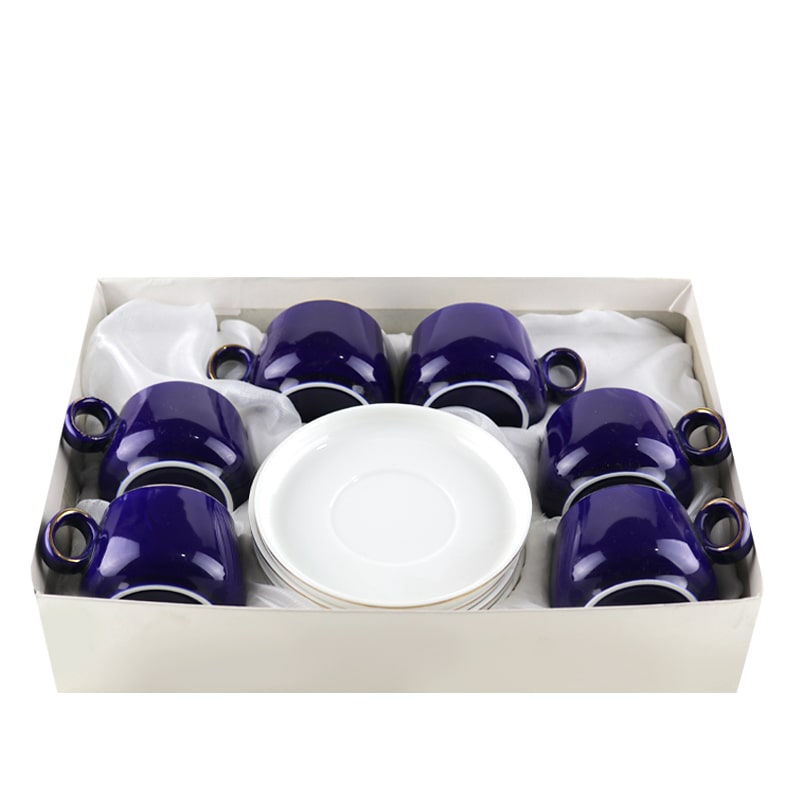 Սուրճի բաժակ 01312 կերամիկա մուգ կապույտ 6 հատ 2