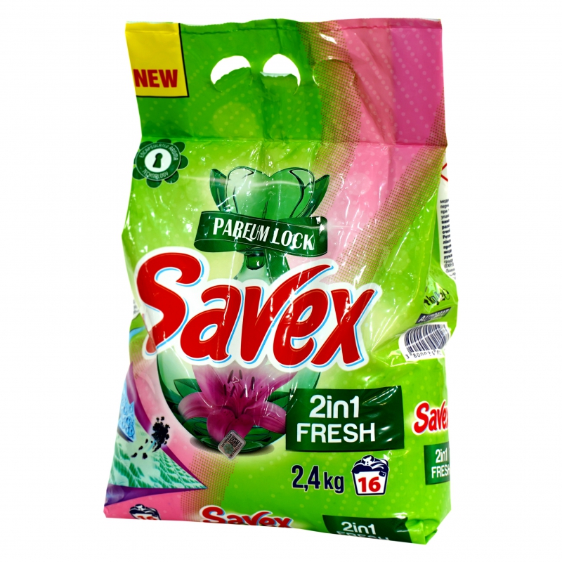 Լվ Փոշի Ավտոմատ Savex 2,4Կգ 2in1 Fresh