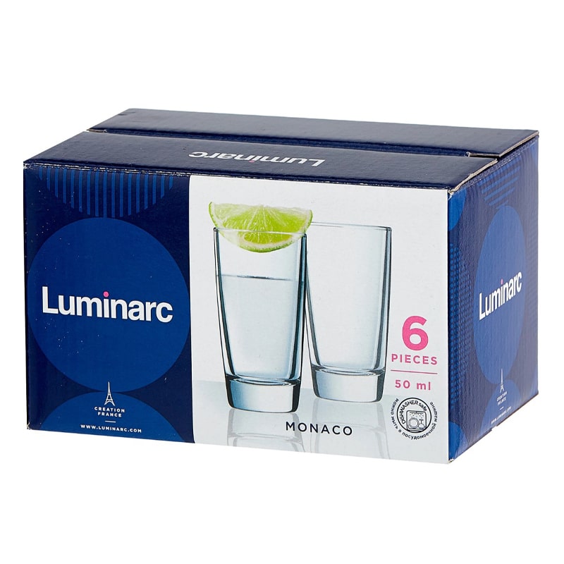 Օղու բաժակ Luminarc H5125 Monaco ապակի 50մլ 6 հատ 2