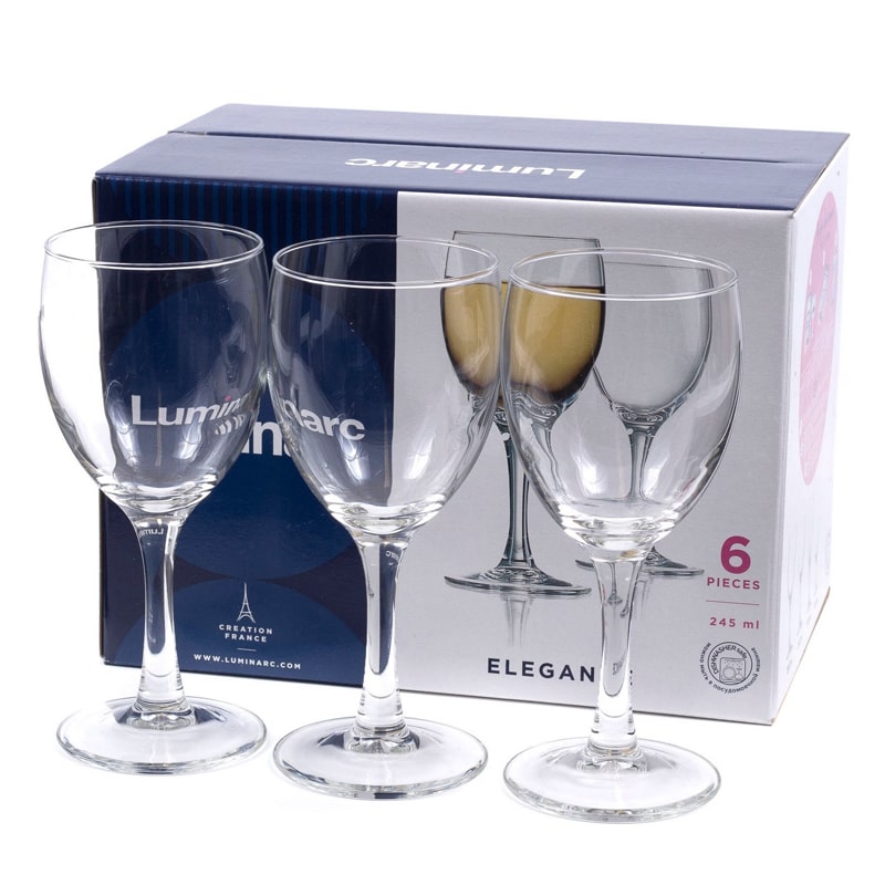 Գինու բաժակ Luminarc P2504 Elegance ապակի 245մլ 6 հատ 2