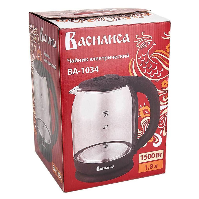 Էլեկտրական թեյնիկ Василиса ВА-1034 ապակի 1.8լ 2