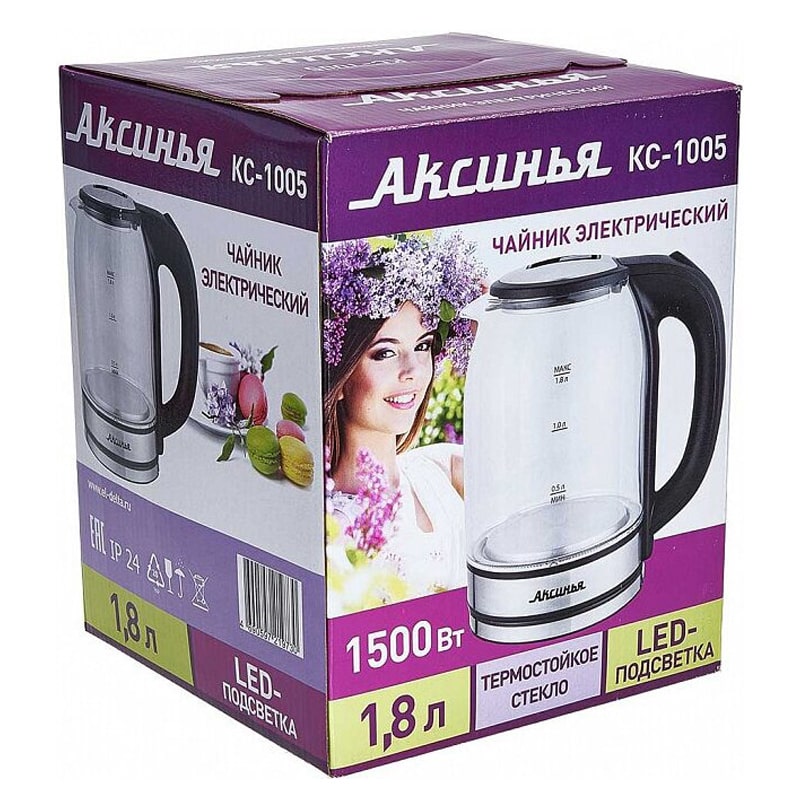 Էլեկտրական թեյնիկ Аксинья KC-1005 ապակի 1.8լ 3