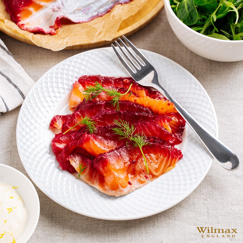 Աղանդերի ափսեների հավաքածու Wilmax WL-880100-JV/6C Julia Vysotskaya սպիտակ ճենապակի 20սմ 6 հատ 4