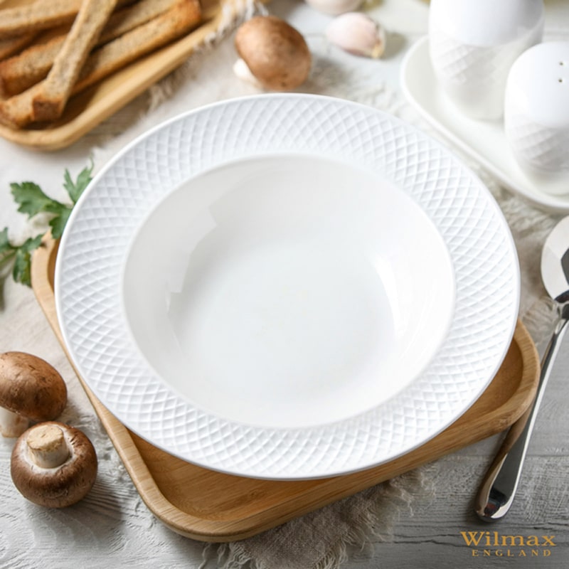 Ապուրի կլոր ափսեների հավաքածու Wilmax Julia WL-880102JV 003-JV-3 ճենապակի 22.5սմ 6 կտոր 2