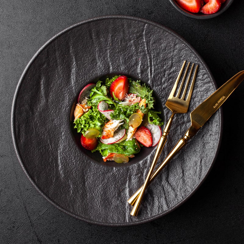 Ապուրի կլոր ափսե Wilmax WL-661116/A 5743 ճենապակի 27սմ Սև 2