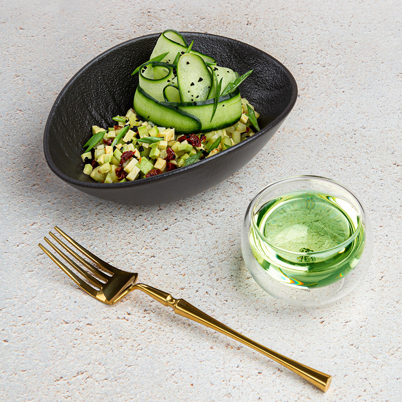 Աղցանաման Wilmax WL-661118/A SlateStone օվալաձև սև ճենապակի 13x10x6սմ 3