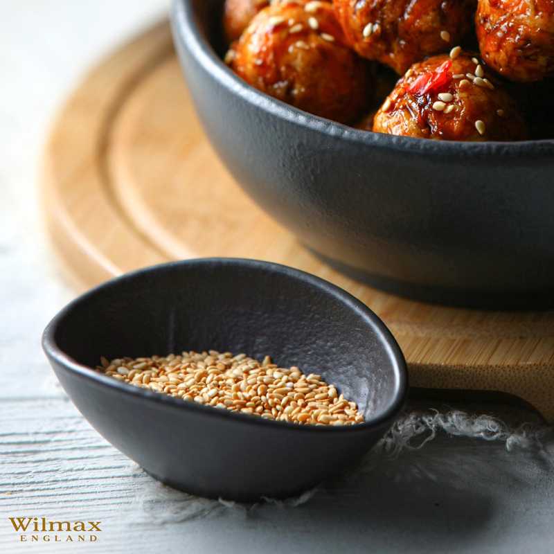 Աղցանաման Wilmax WL-661119/A SlateStone օվալաձև սև ճենապակի 19x15x6սմ 4